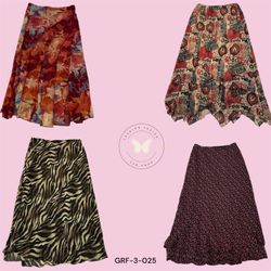 Ladies Printed Poly Skirt – Soft Fabric Everyday W..