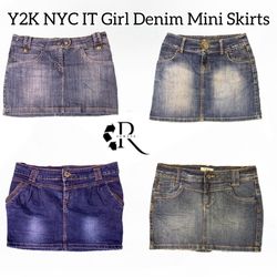 Y2k NIC IT Girl Denim Mini Skirt Rw-1638