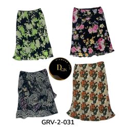 Y2k mix printed poly skirt (GRV-3-031)