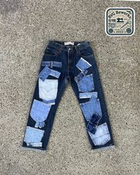 Upcycled Patchwork Pocket Denim