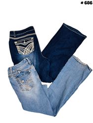 Y2k detailing jeans #686