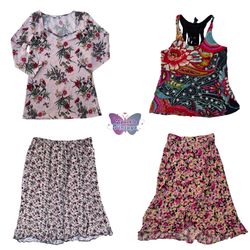 Y2K Soft‑Grunge Blossoms Tops - Skirts & Dresses M..