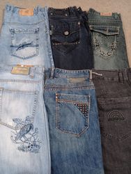 HD1384 Men Baggy Hiphop Jeans