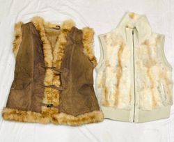 Vintage Waistcoat – Sheepskin & Real Fur Mix | 31