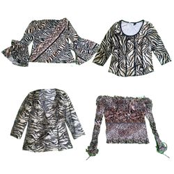 Y2K Animal Printed Full Sleeve Tops RE-2850
