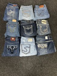 Y2K Statement Pocket Jeans (Including Silver, LA I..