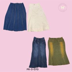 Maxi Denim Skirt for Women - Stretchy, Comfortable..