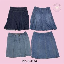 Women’s Denim Midi Skirt - A-Line, Comfortable & C..