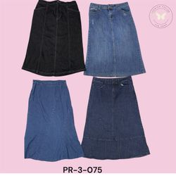 Stylish Denim Maxi Skirt – Premium Cotton Blend, C..