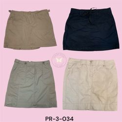 Classic Cargo Mini Skirt – High-Waist, Adjustable ..