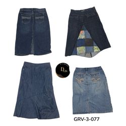 Retro Y2K Denim Maxi Skirt – Classic Vintage Fit (..