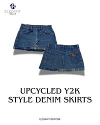 UPCYCLED Y2K Style Denim Skirts - EVR0188