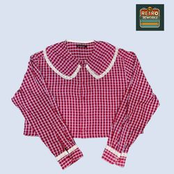 Upcycled Frill Collar Shirt