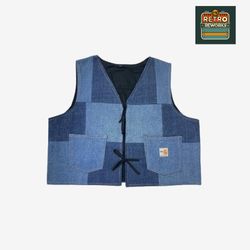 Upcycled Carhartt Denim Patchwork Gilet