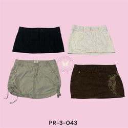 Cotton Blend Cargo Mini Skirt with Functional Pock..