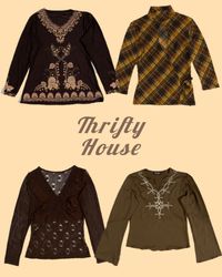 Mocha Y2K Vibes Tops(TH/279)