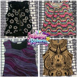 Y2K Vintage Tank Top & Printed Top Mix – Branded S..