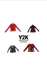 Y2K European Mesh Long sleeve Tops with cop copine..
