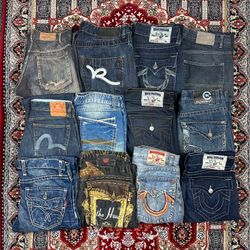 Men’s mix Hip-Hop Y2k Embroidery True Religion Evi..