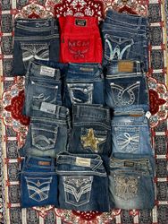 Women’s Y2k Embroidery Jeans 12 Pieces
