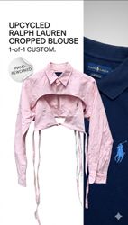 Upcycled Ralph Lauren Cut Out Bluse