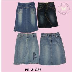 Classic Blue Denim Midi Skirt – Mid Length Casual ..