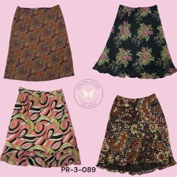 Floral Poly Printed Midi Skirt for Women – Comfort..