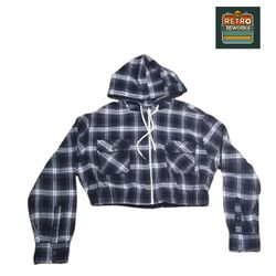 Upcycled Crop Hooded Jacket