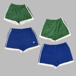 Short de course avec bordure en dentelle recyclée