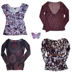 Vintage Y2K Mesh & Printed Tops Bundle (SV-022)