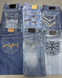 Y2K men’s embroidered jeans