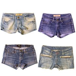 Y2K Denim Micro Mini Shorts RW-1655