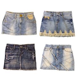 Y2K IT Girl Denim Mini Skirs RW-1658