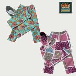 Upcycled Quilted Hoodie and Trousers Sets
