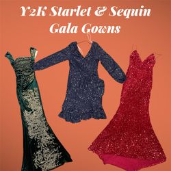 Y2K Starlet & Sequin Gala Gowns - (11/03)