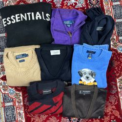 Pull en maille mixte pour hommes 8 pièces