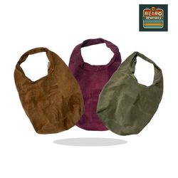 Upcycled Suede Hobo Bags