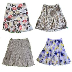 Y2K Poly Maxi Skirts RE-2855