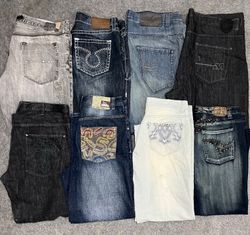 Men Hip Hop Embroidery Jeans Pants