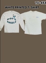 White Printed T-shirt Tv-453