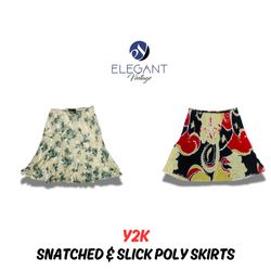 Y2K Snatch & Slick Poly Skirts - EV0483