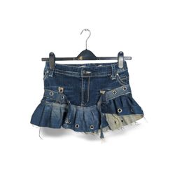 UPCYCLED DENIM RUFFLE SKIRT