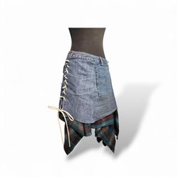 UPCYCLING DENIM TARTAN ROCK