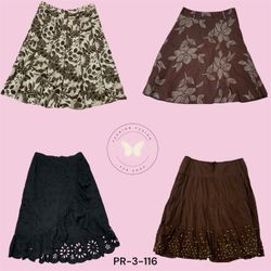 Printed Cotton Skirt with Adjustable Waist Tie (PR..