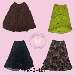 Boho Print Polyester Wrap Skirt – Summer & Vacatio..