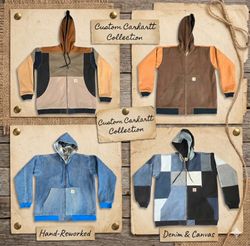Upcycled Mix canvas Carhartt Mix jckets