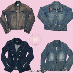 Women’s Fitted Denim Jacket – Light Blue, Button-U..