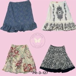 Cotton Printed Midi Skirt with Floral Pattern – Su..