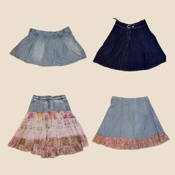Y2K Cute Denim Mini Skirts