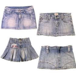 Y2K Einzigartige Denim Mini Röcke RW-1668